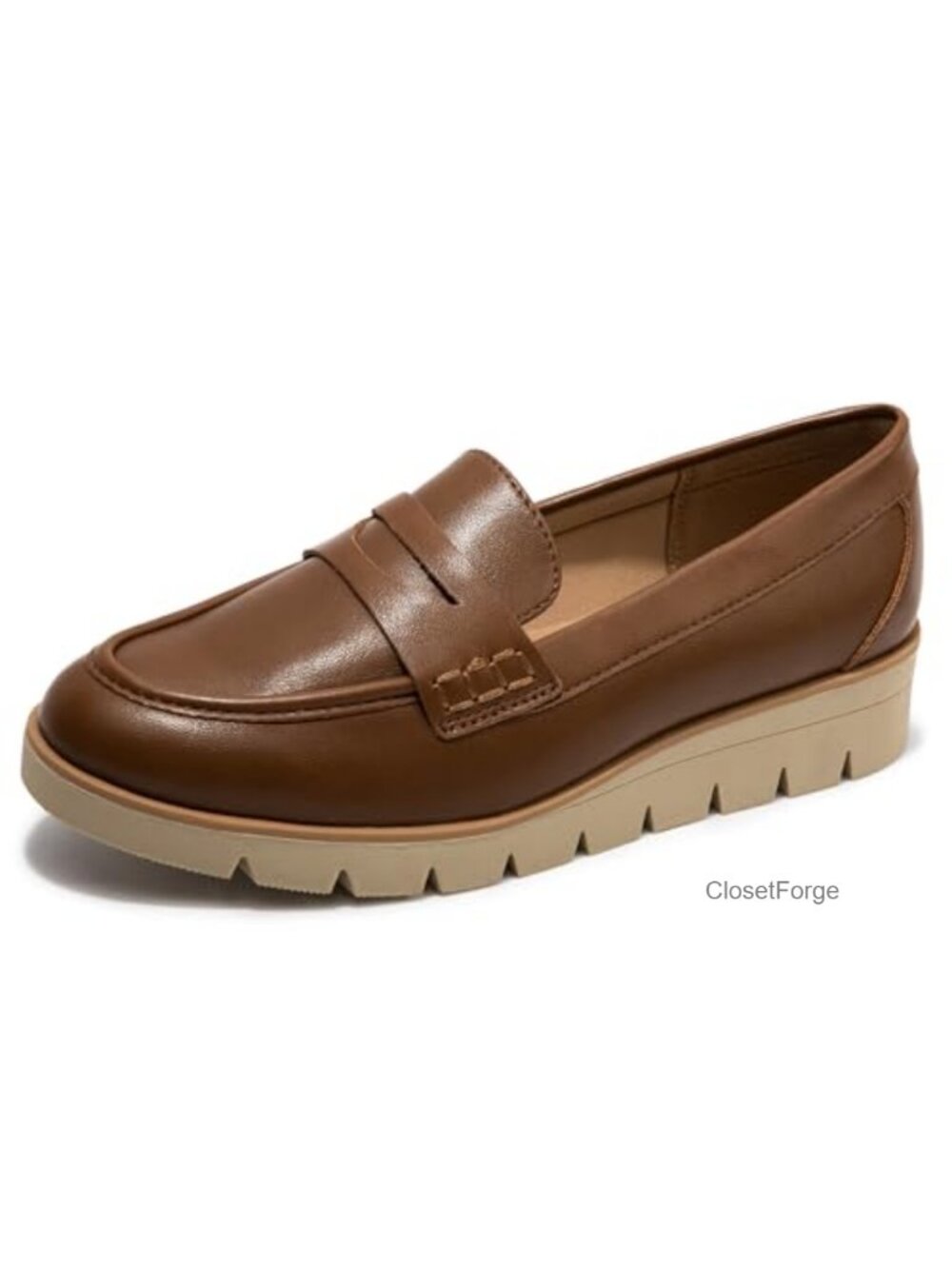 Women's Slip-On Loafers PU Leather Comfort Work Casual Shoes